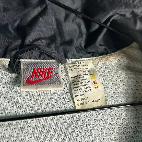 Vintage 90s Nike Silver Tab Windbreaker Jacket - Men's Large - Picture 5 of 16